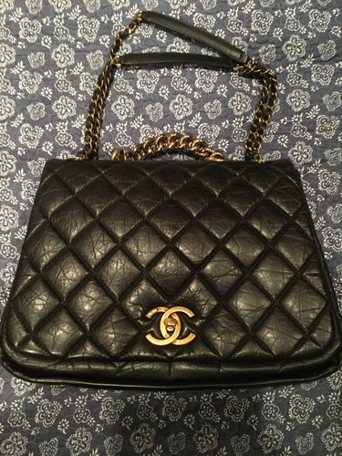 Chanel black sac rabat - chanel,